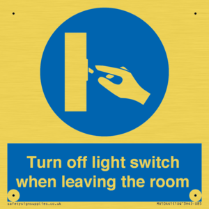 Turn off light switch when leaving the room